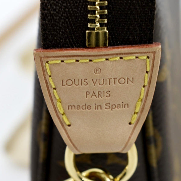 Louis Vuitton Pochette Accessories Canvas Pouch Bag Brown Color - Made in Spain