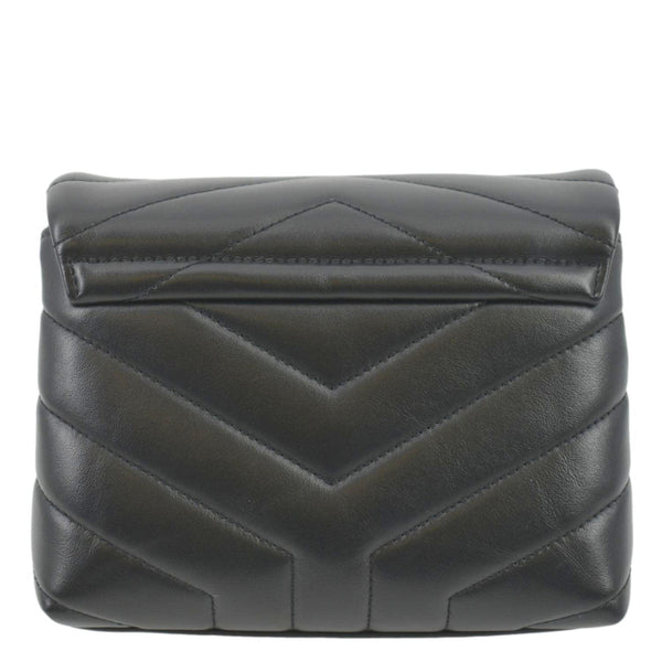 YVES SAINT LAURENT Loulou Toy Quilted Leather Crossbody Bag Black
