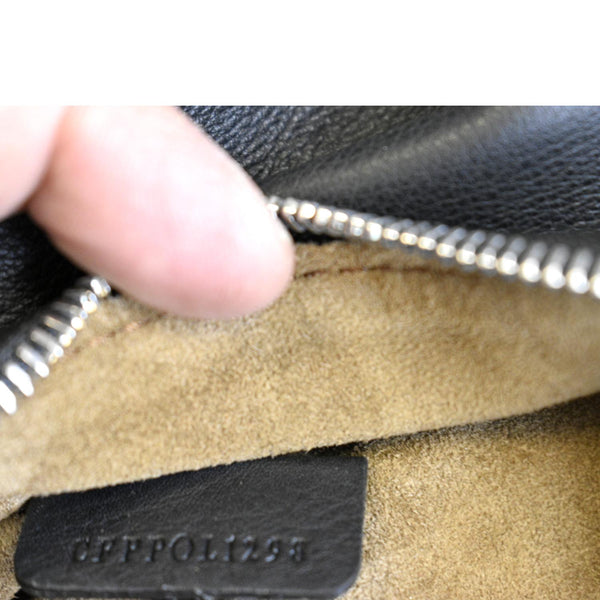 BURBERRY Medium Grommet Smooth Calfskin Hobo Bag Black