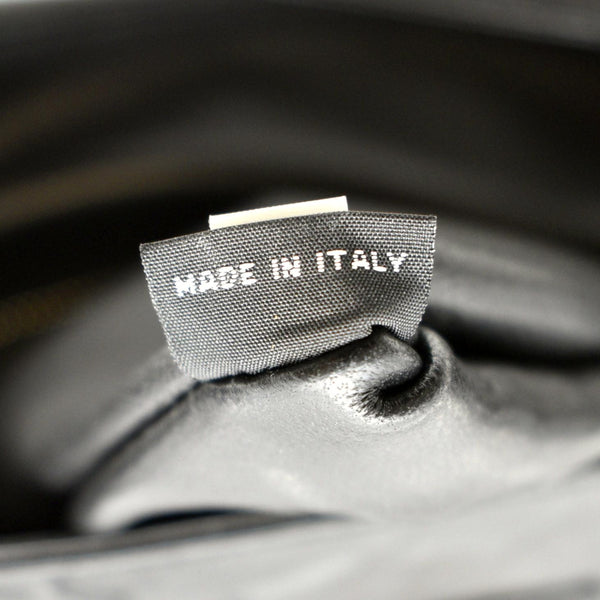 PRADA Small Antique Nappa Leather Tote Black