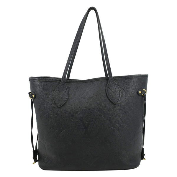 LOUIS VUITTON Neverfull MM Empreinte Leather Tote Shoulder Bag Black