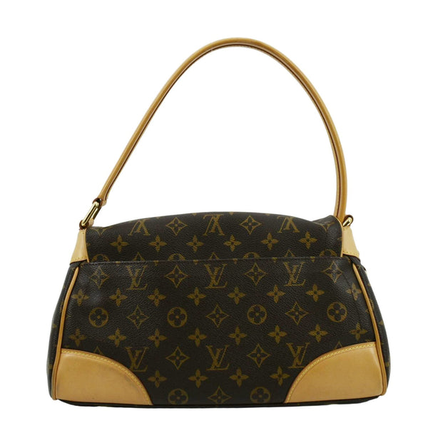 LOUIS VUITTON Beverly MM Monogram Canvas Satchel Bag Brown
