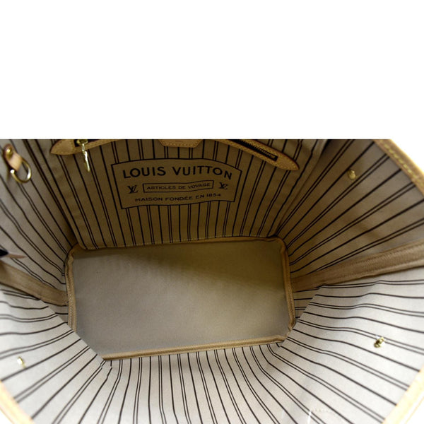 LOUIS VUITTON Neverfull MM Monogram Canvas Tote Bag Brown