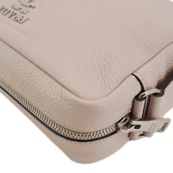 PRADA Vitello Daino Soft Leather Camera Shoulder Bag Beige