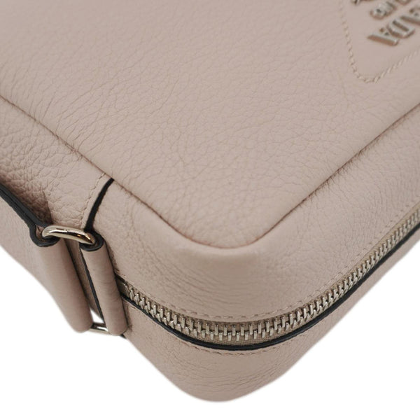 PRADA Vitello Daino Soft Leather Camera Shoulder Bag Beige