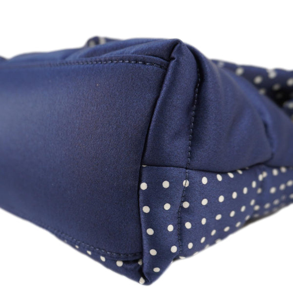 YVES SAINT LAURENT Loulou Puffer Polka Dots Canvas Crossbody Bag Blue