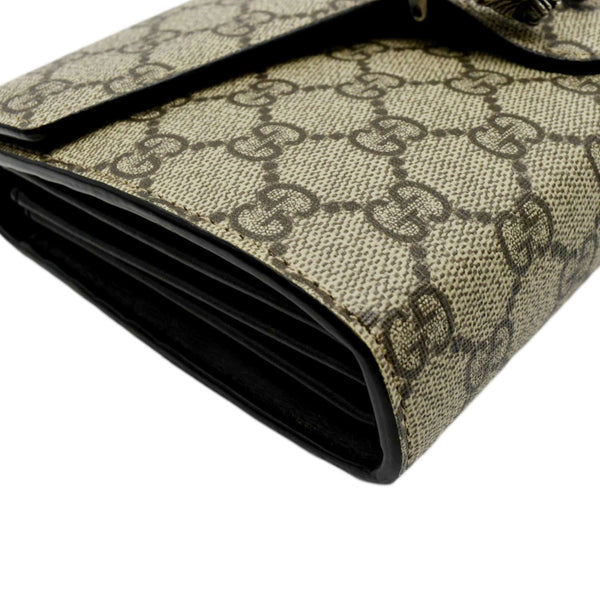 GUCCI Dionysus GG Supreme Crossbody Chain Wallet Beige 401231