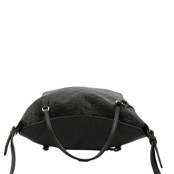 GUCCI Bree Medium Leather Top Handle Shoulder Bag Dark Brown 353120