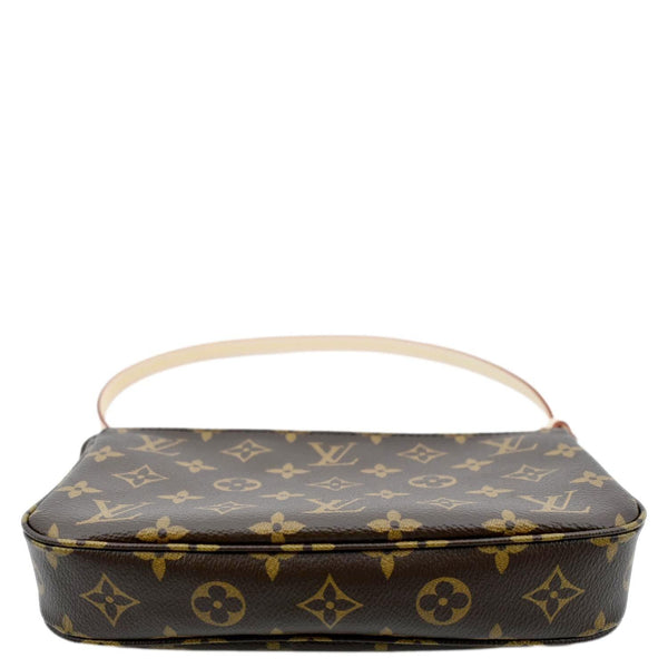 Louis Vuitton Pochette Accessories Canvas Pouch Bag Brown Color - Bottom