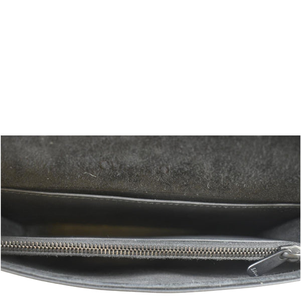 CHRISTIAN DIOR Lady Dior Cannage Leather Crossbody Chain wallet Black