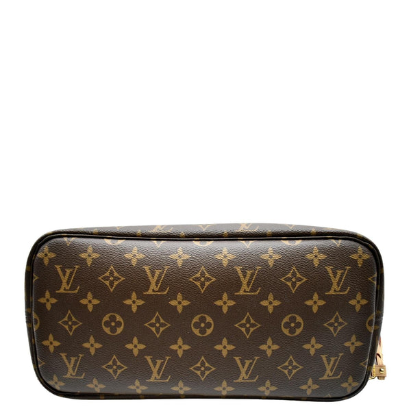 LOUIS VUITTON Neverfull MM Monogram Canvas Tote Bag Brown