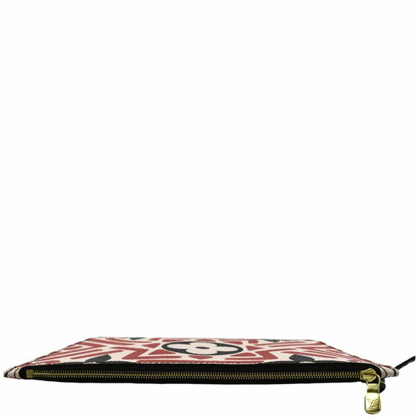 LOUIS VUITTON Neverfull Crafty Giant Monogram Canvas Wristlet Pouch Red