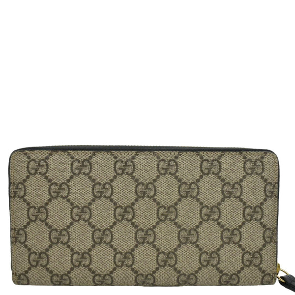 GUCCI GG Marmont Canvas Leather Zip Around Wallet Black 456117