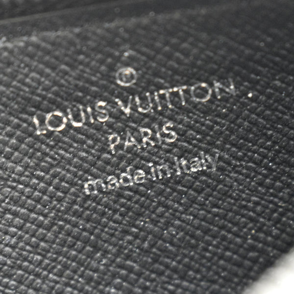 LOUIS VUITTON Monogram Eclipse Canvas Coin Card Holder Black
