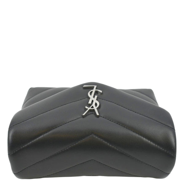 YVES SAINT LAURENT Loulou Toy Quilted Leather Crossbody Bag Black
