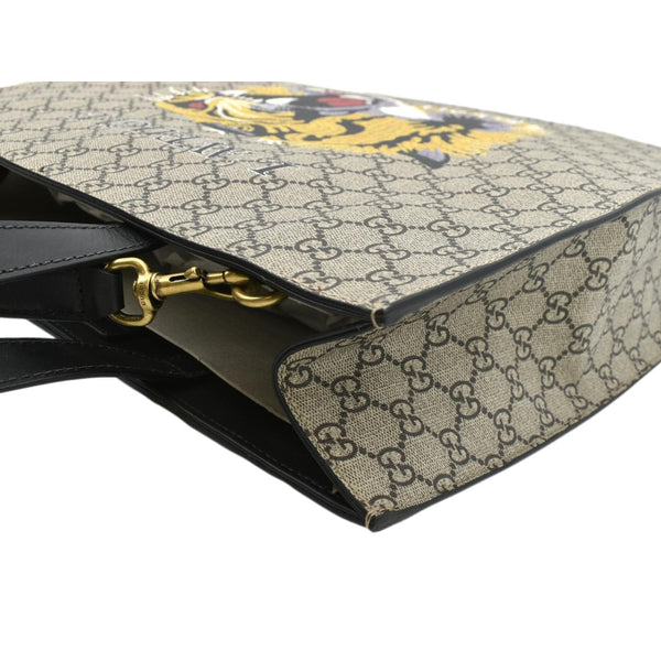 GUCCI L'Aveugle Par Amour Print Vertical Canvas Tote Bag Beige 450950