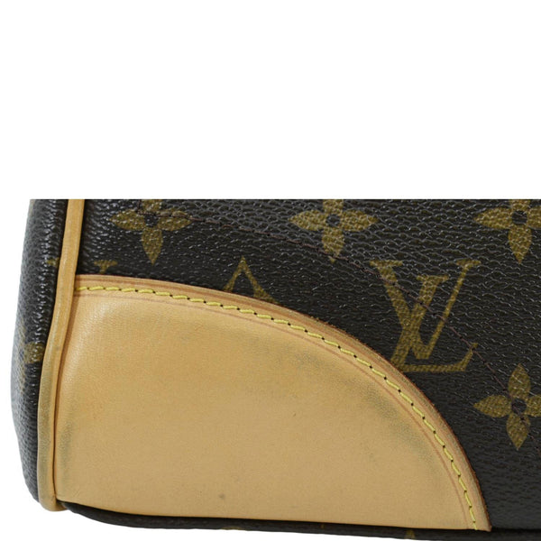 LOUIS VUITTON Beverly MM Monogram Canvas Satchel Bag Brown