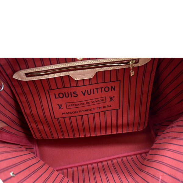 LOUIS VUITTON Neverfull MM Monogram Canvas Tote Bag Brown