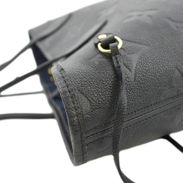 LOUIS VUITTON Neverfull MM Empreinte Leather Tote Shoulder Bag Black