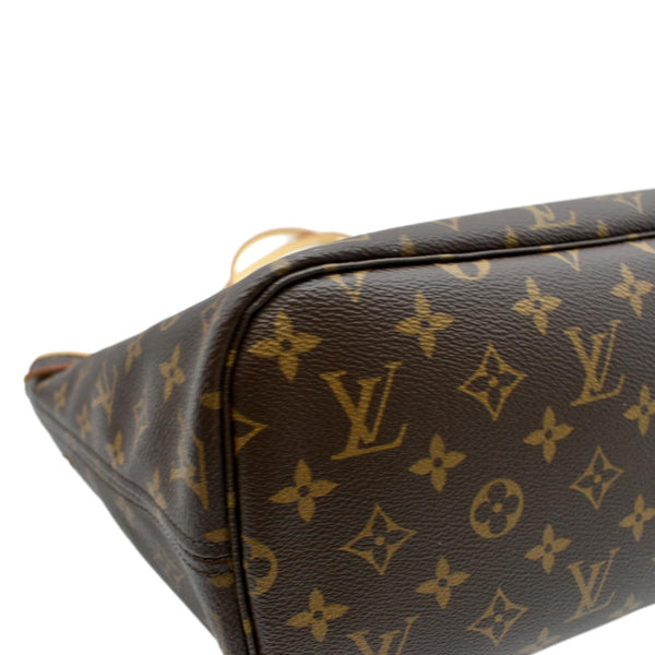 LOUIS VUITTON Neverfull MM Monogram Canvas Tote Bag Brown