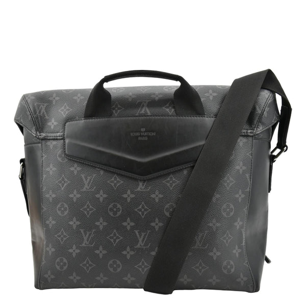 Louis Vuitton Voyager MM Monogram Messenger Bag Black - Front View