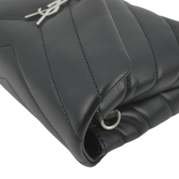 YVES SAINT LAURENT Loulou Toy Quilted Leather Crossbody Bag Black