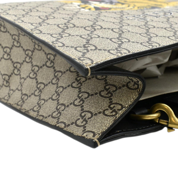 GUCCI L'Aveugle Par Amour Print Vertical Canvas Tote Bag Beige 450950