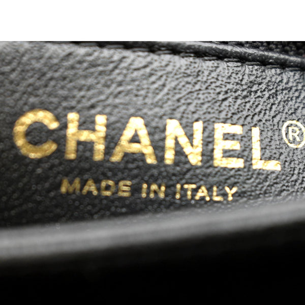 CHANEL Trendy CC Top Handle Flap Quilted Leather Shoulder Bag Black