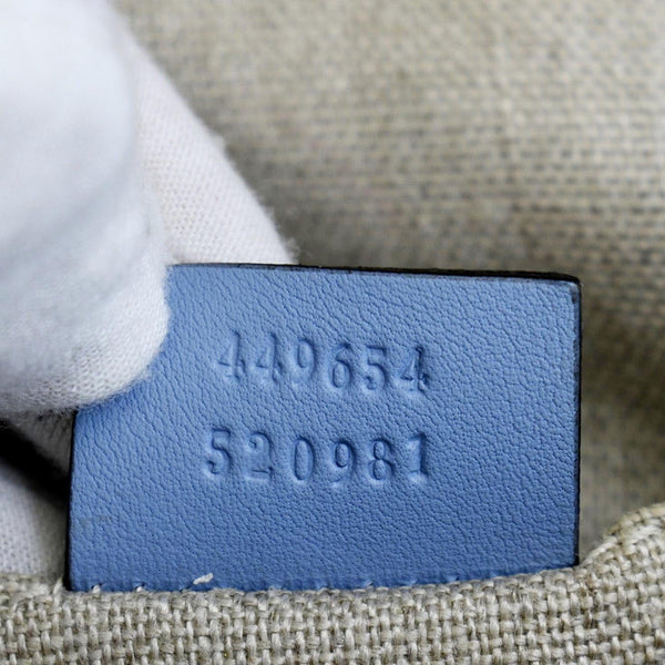 Gucci Mini Dome Leather Crossbody Bag Mineral in Blue - Number