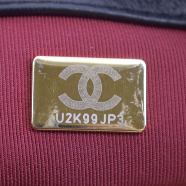 CHANEL 19 Small Flap Quilted Lambskin Leather Shoulder Bag Black