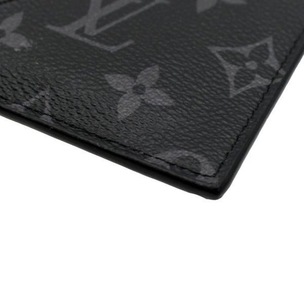 LOUIS VUITTON Monogram Eclipse Canvas Coin Card Holder Black