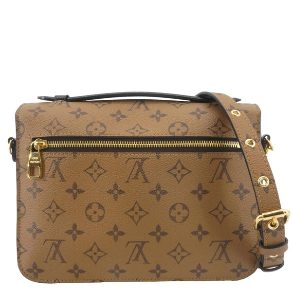 LOUIS VUITTON Metis Pochette Reverse Monogram Canvas Crossbody Bag Brown