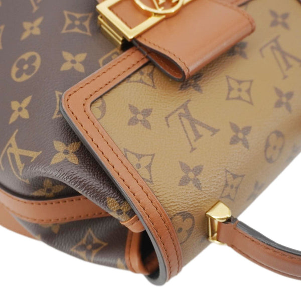 LOUIS VUITTON Dauphine PM Monogram Reverse Canvas Backpack Brown