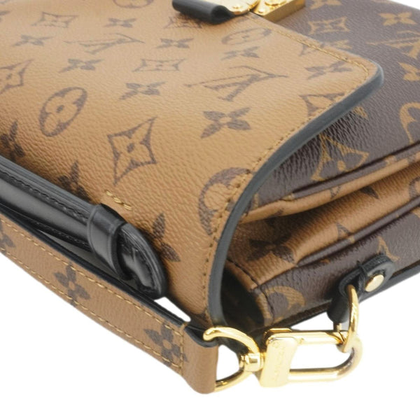 LOUIS VUITTON Metis Pochette Reverse Monogram Canvas Crossbody Bag Brown