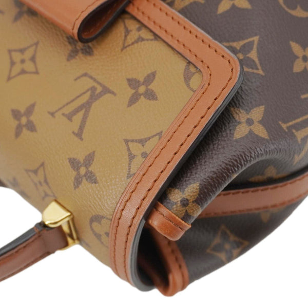 LOUIS VUITTON Dauphine PM Monogram Reverse Canvas Backpack Brown