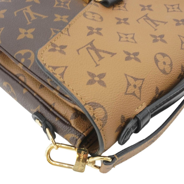 LOUIS VUITTON Metis Pochette Reverse Monogram Canvas Crossbody Bag Brown