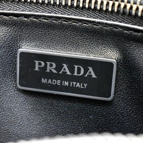 PRADA Small Antique Nappa Leather Tote Black