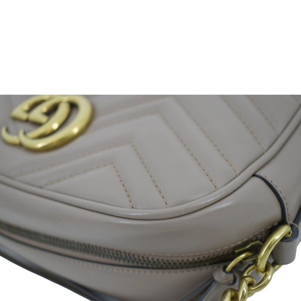 GUCCI GG Marmont Matelasse Leather Crossbody Bag Dusty Pink 447632