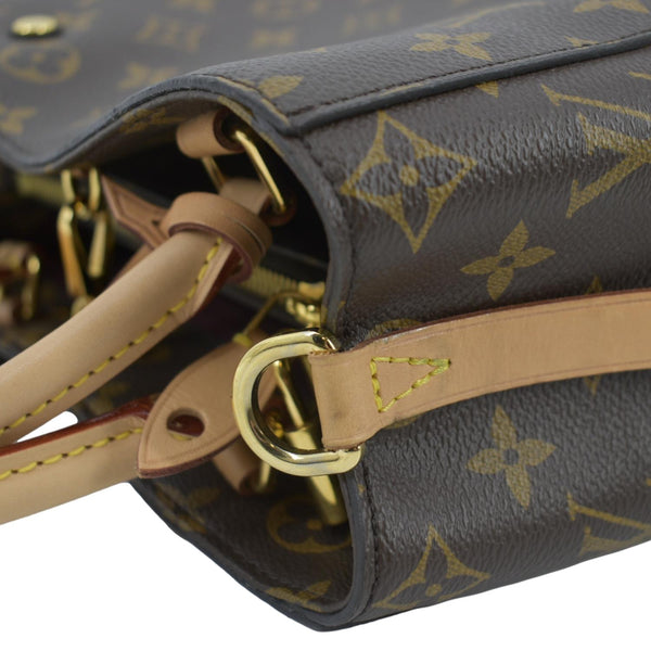 LOUIS VUITTON Montaigne BB Monogram Canvas Satchel Bag Brown