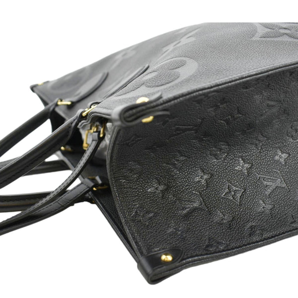 LOUIS VUITTON Onthego GM Monogram Empreinte Leather Tote Bag Black
