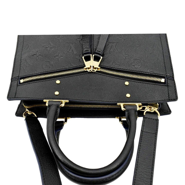 LOUIS VUITTON Sully PM Monogram Empreinte Leather Shoulder Bag Black