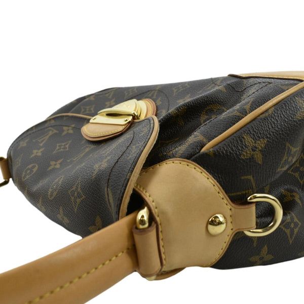 LOUIS VUITTON Beverly MM Monogram Canvas Satchel Bag Brown