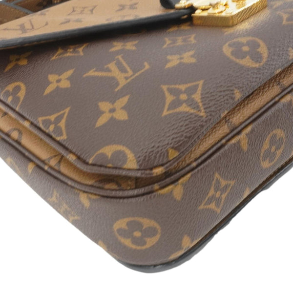 LOUIS VUITTON Metis Pochette Reverse Monogram Canvas Crossbody Bag Brown
