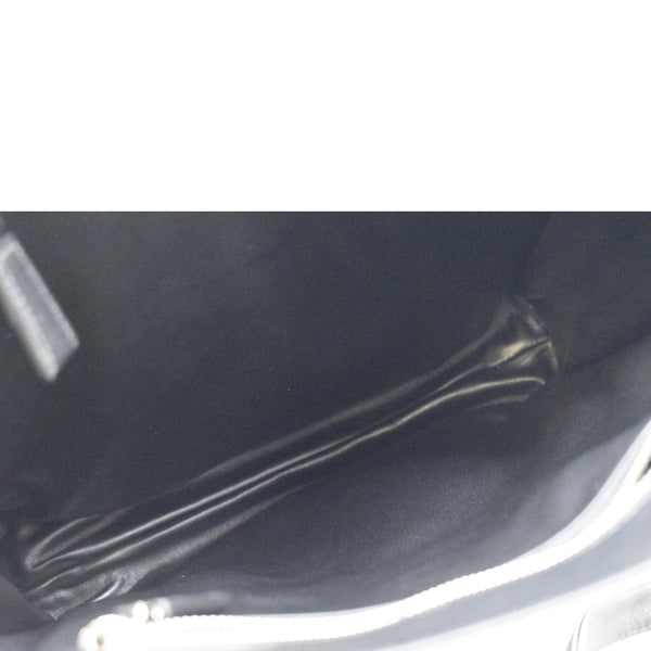 PRADA Small Antique Nappa Leather Tote Black