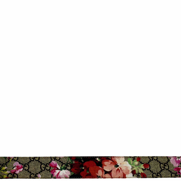 GUCCI Floral GG Monogram Canvas Belt Beige 370543