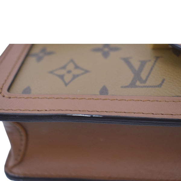 LOUIS VUITTON Dauphine MM Monogram Reverse Canvas Shoulder Bag Brown
