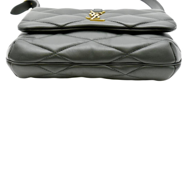 YVES SAINT LAURENT LE 57 Quilted Lambskin Leather Hobo Bag Green