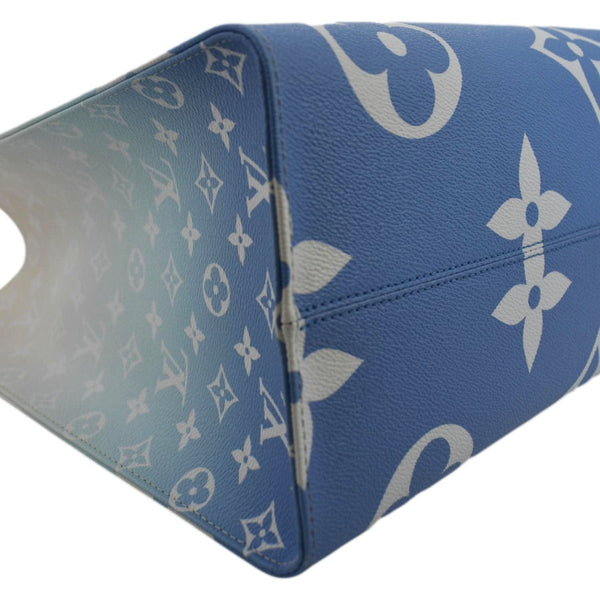 LOUIS VUITTON Pool Onthego GM Monogram Canvas Shoulder Bag Light Blue