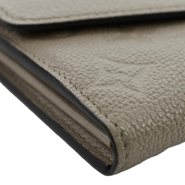 LOUIS VUITTON Sarah Monogram Empreinte Leather Wallet Tourterelle