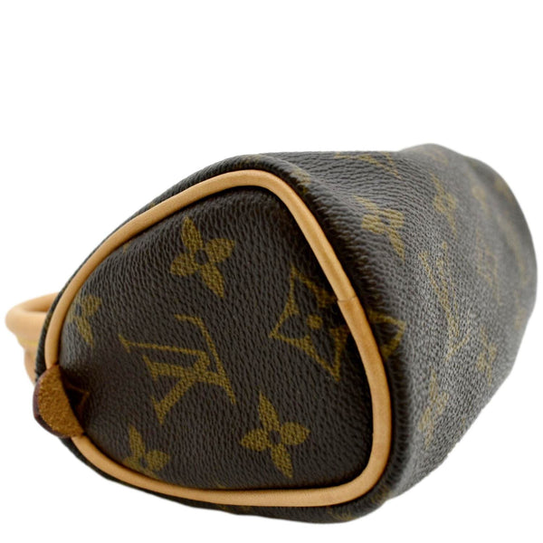 LOUIS VUITTON Mini Speedy HL Monogram Canvas with Leather Trim Satchel Bag Brown